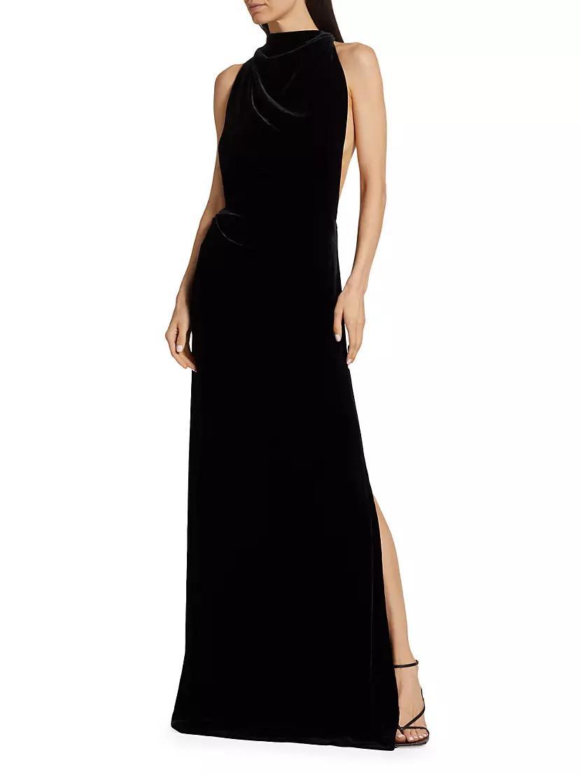 Velvet Twist Back Gown Product Image