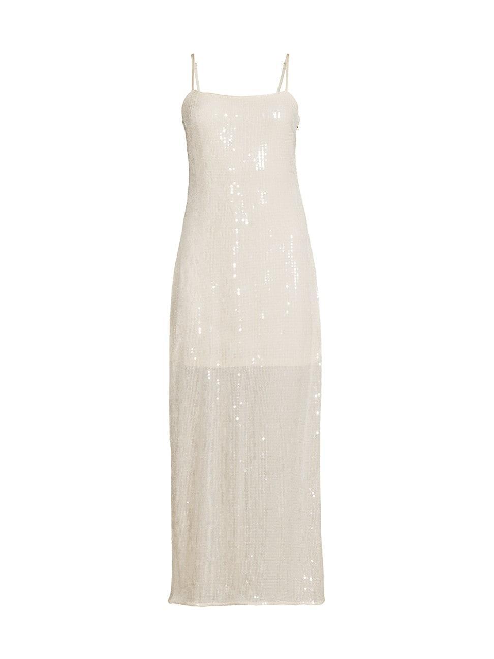 Womens Sequined Mesh Slipdress Product Image