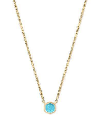 Kendra Scott Davie Pave Sterling Silver Short Pendant Necklace Product Image