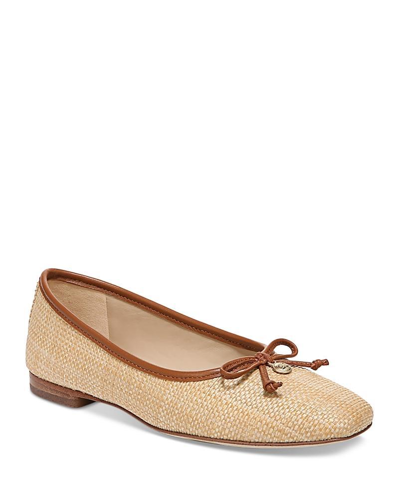 Sam Edelman Meadow Raffia Bow Detail Woven Ballet Flats Product Image