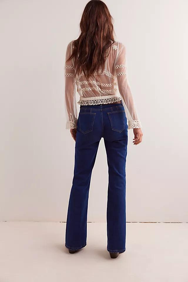 CRVY Vintage High-Rise Flare Jeans Product Image