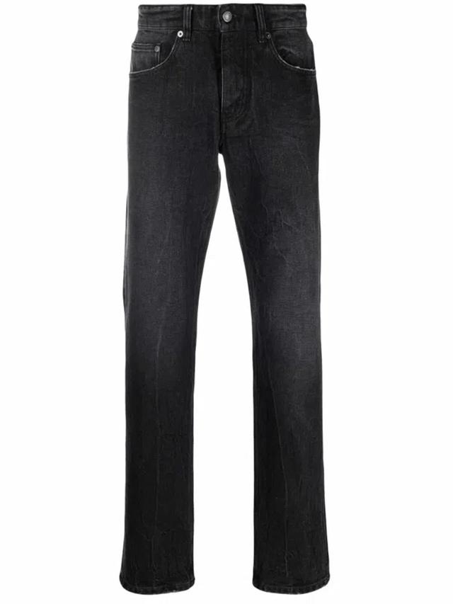 Mid-rise Slim-fit Jeans In Black Product Image