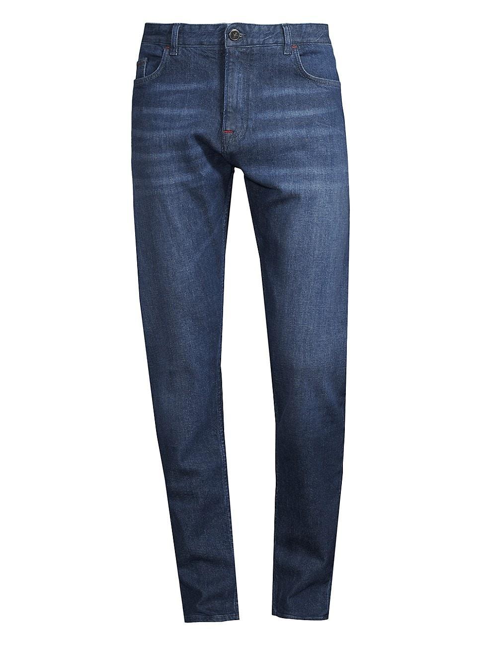 Mens The Barchetta Distressed Straight-Leg Jeans Product Image