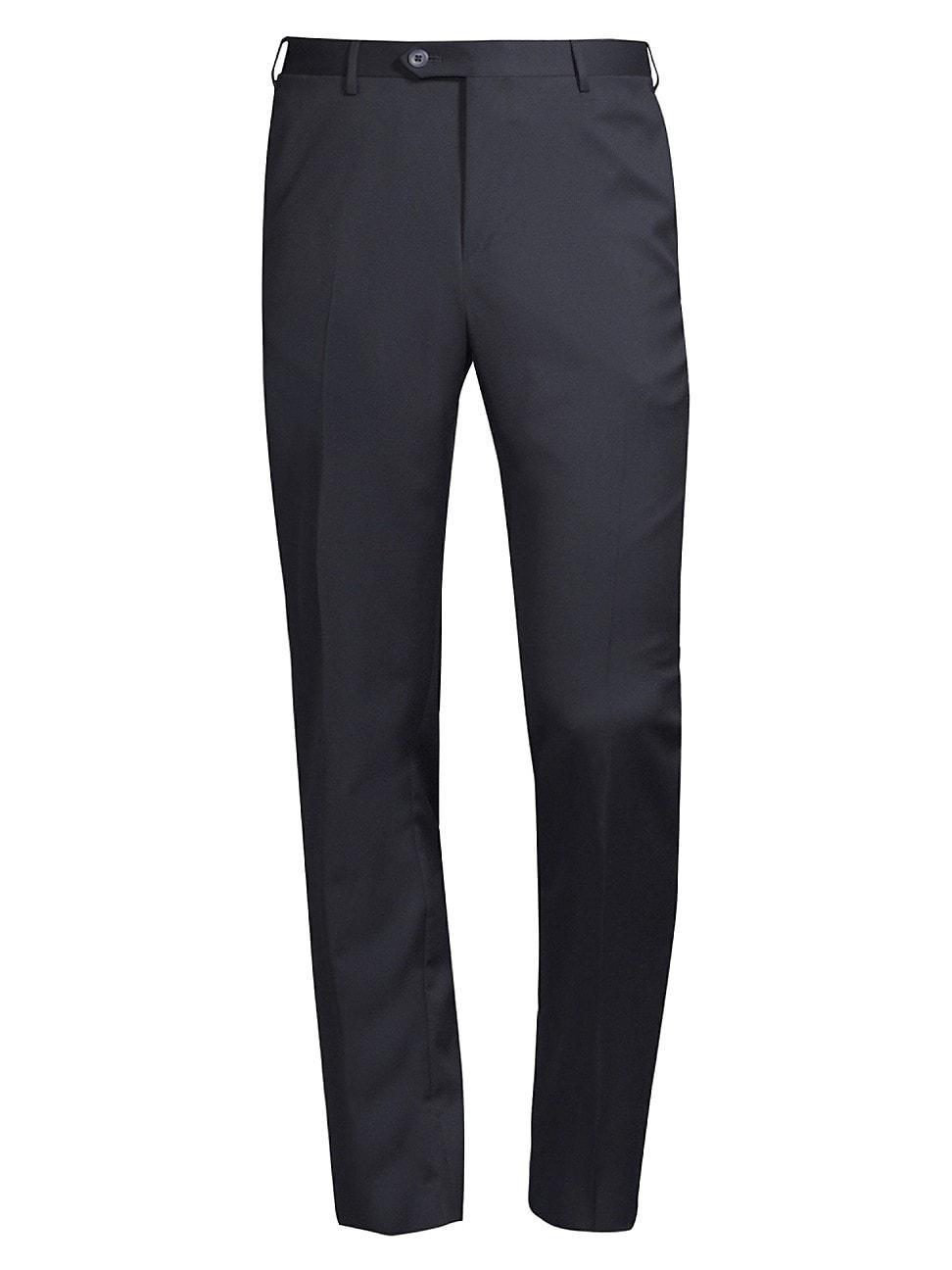 Mens Straight Wool Trousers Product Image