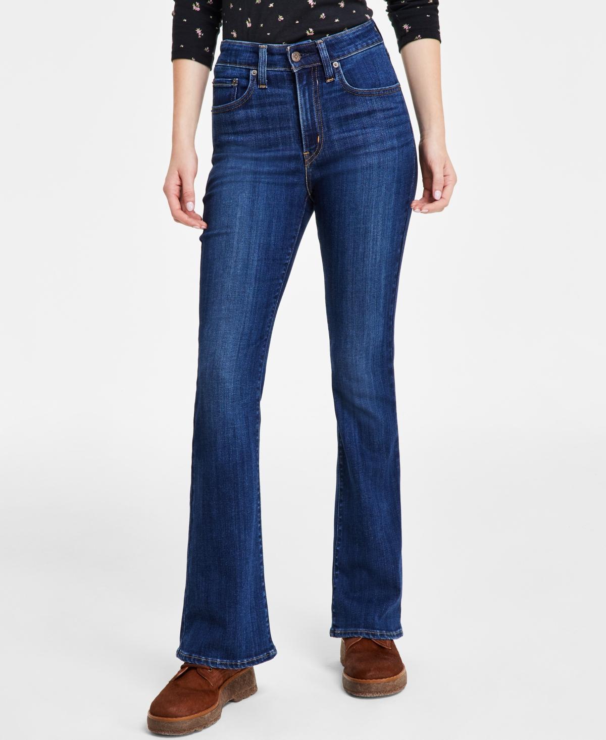 Levis Womens 726 High Rise Slim Fit Flare Jeans Product Image