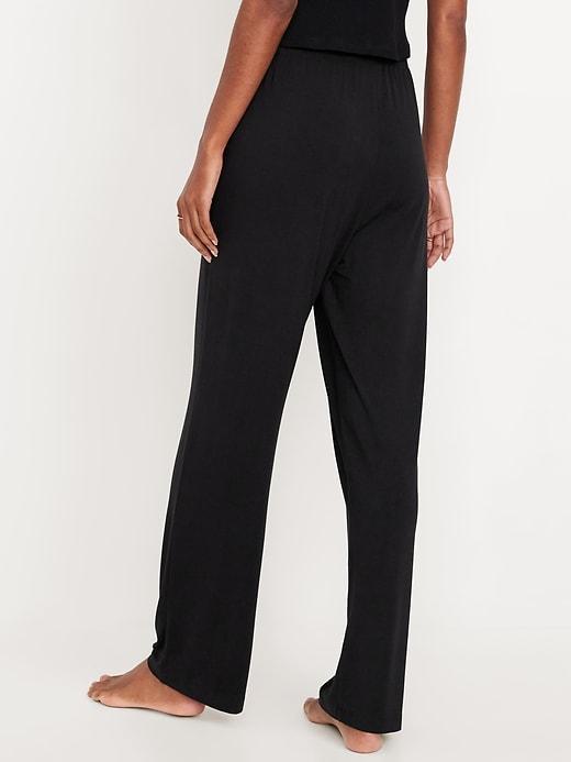 Mid-Rise Knit Jersey Pajama Pant Product Image