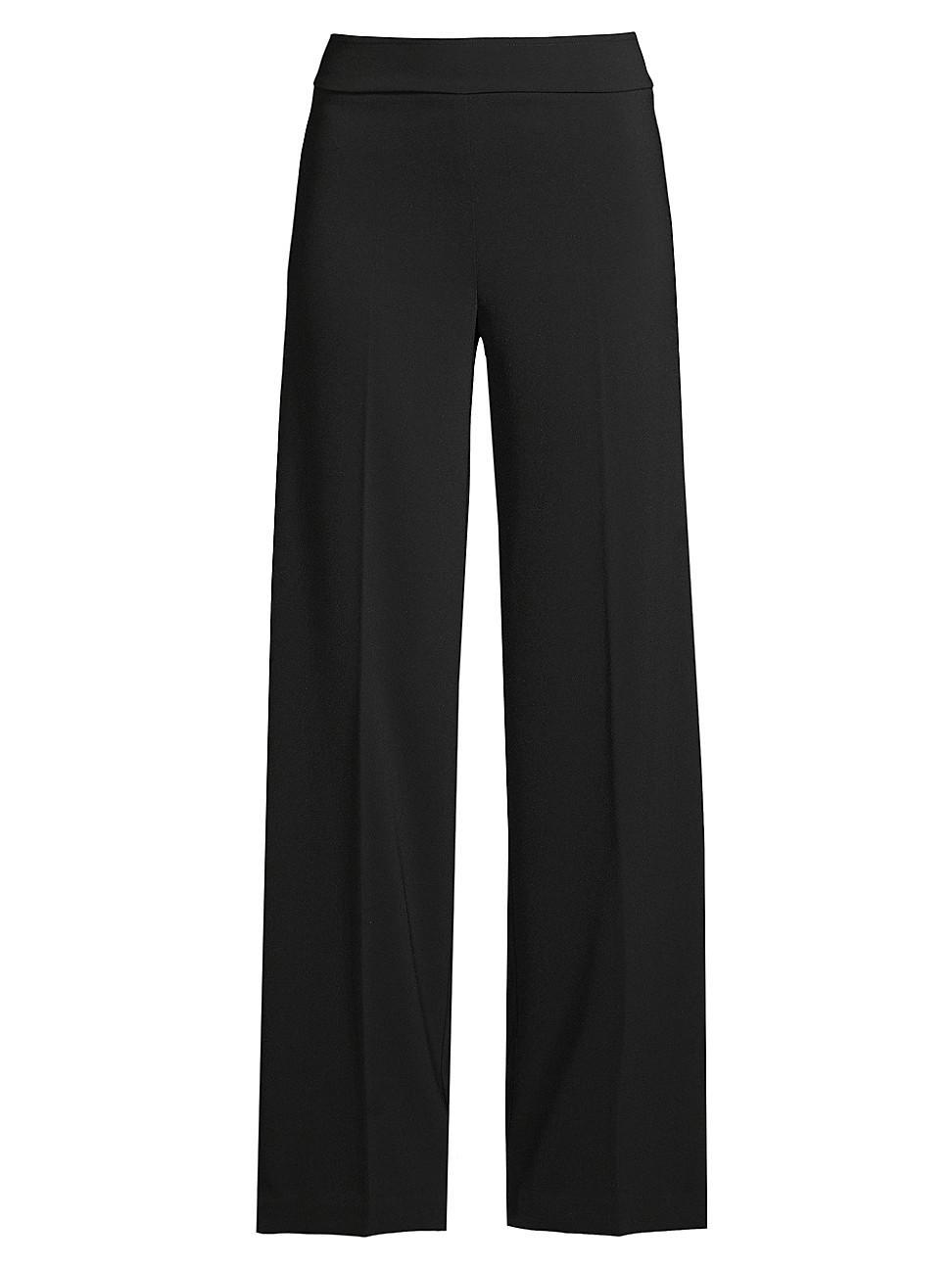 Womens Flavia Crepe Wide-Leg Pants product image