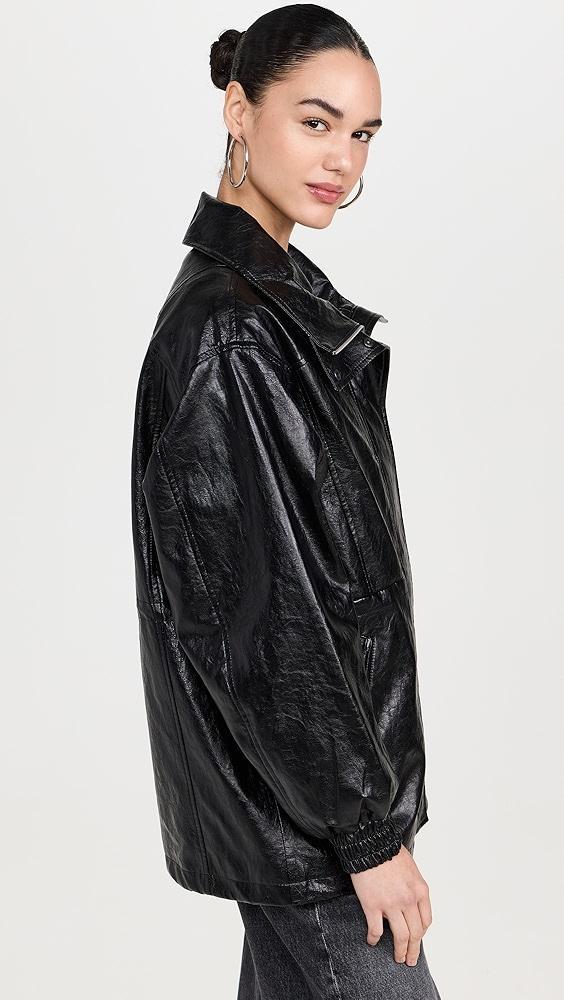 rag & bone Monica Faux Leather Foil Jacket | Shopbop Product Image