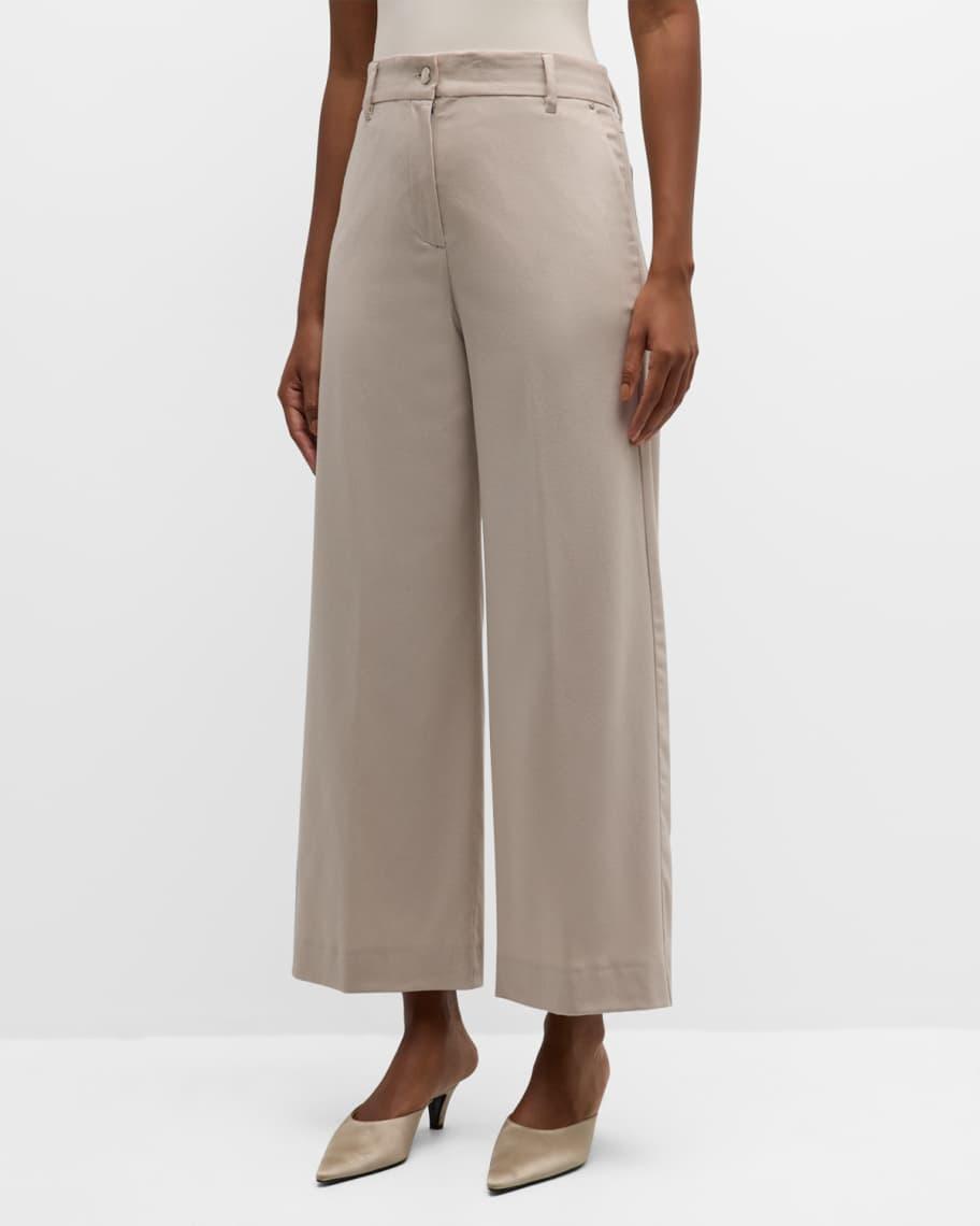 Ermes Wide-Leg Stretch Wool Trousers Product Image