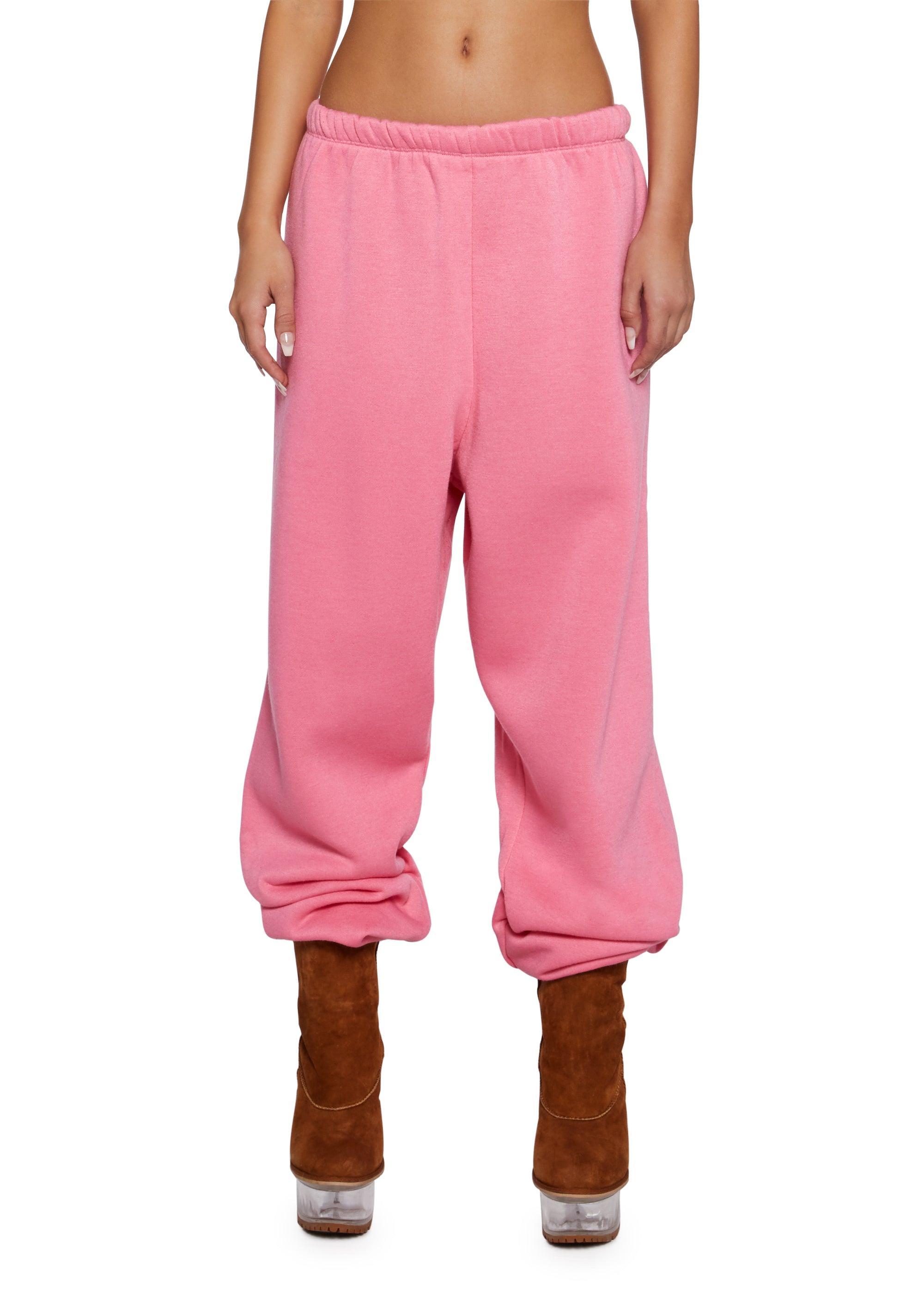 Womens Lounge Sweatpants - Pink Product Image