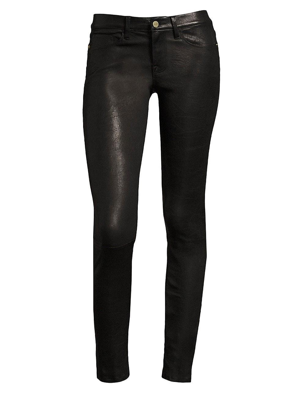 FRAME Le Skinny Lambskin Leather Pants Product Image