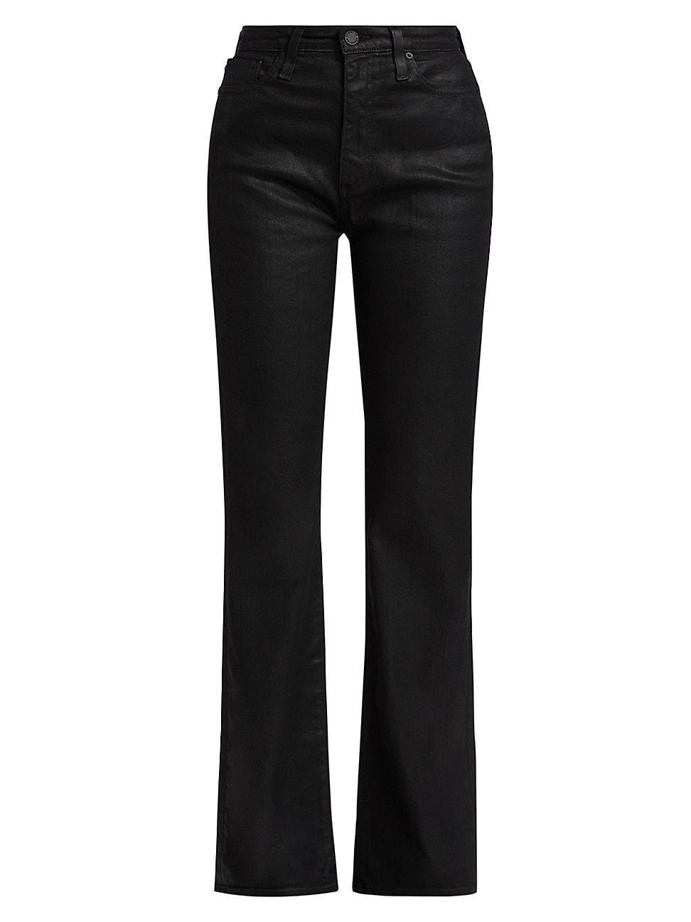 Womens Alexxis High-Rise Letherette Boot-Cut Jeans Product Image