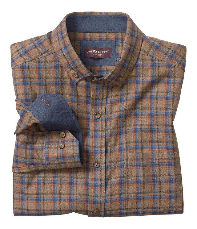 Johnston & Murphy Heather Box Plaid Woven Shirt Product Image