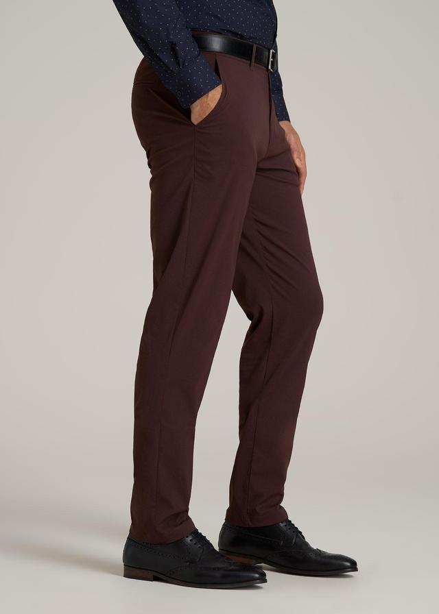 TAPERED FIT Traveler Chino Pants for Tall Men in Oxblood Product Image