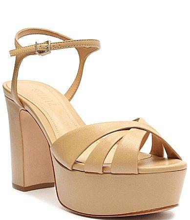 Womens Keefa 100MM Leather Platform Sandals Product Image