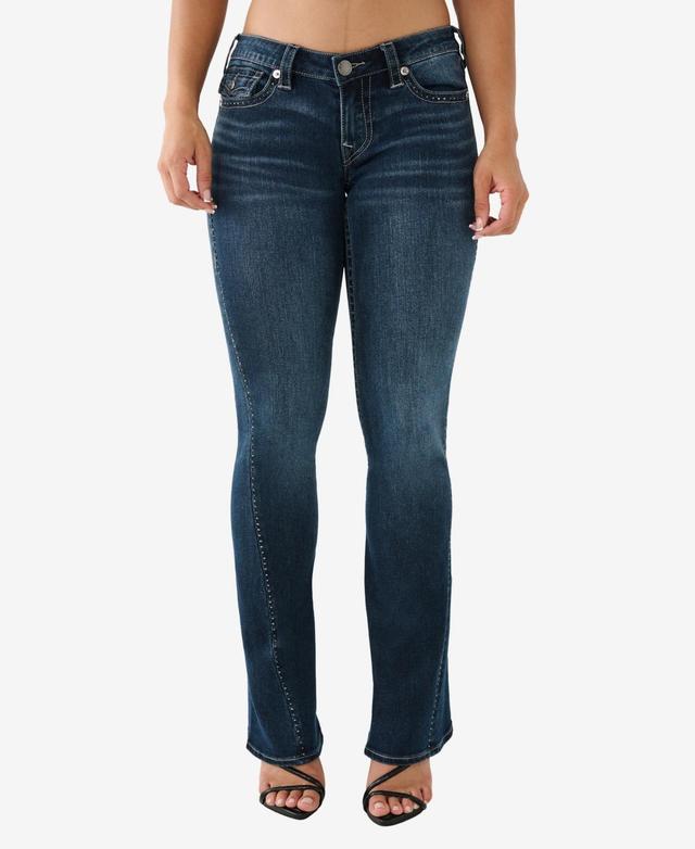 True Religion Womens Joey Crystal Flap Flare Jeans Product Image