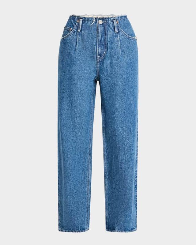 Macclenny Frayed Pleated Jeans Product Image