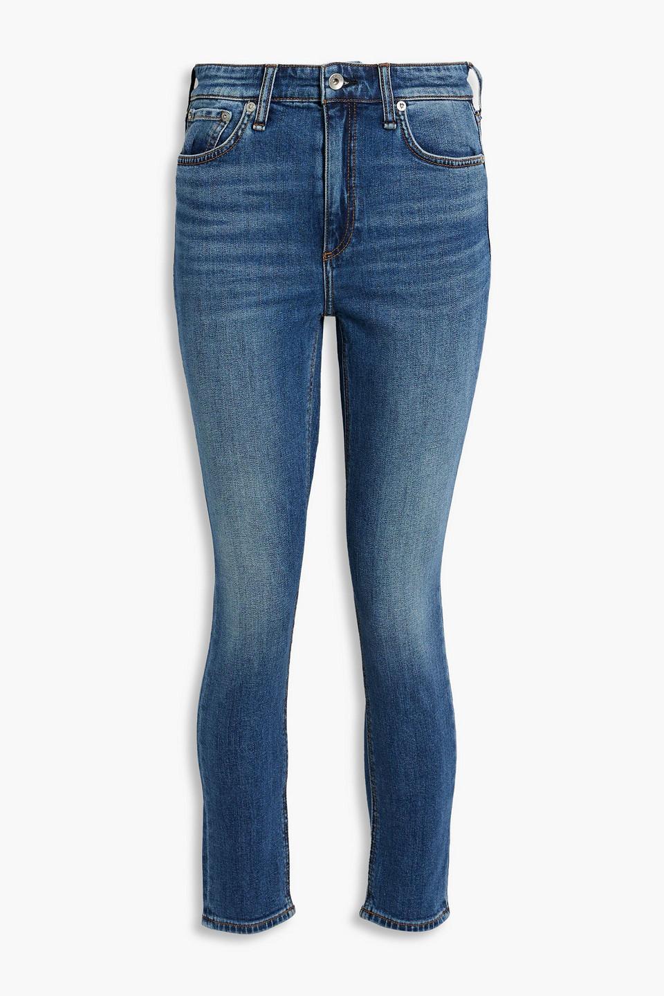 Nina Cropped High-rise Skinny Jeans In Mid Denim product image