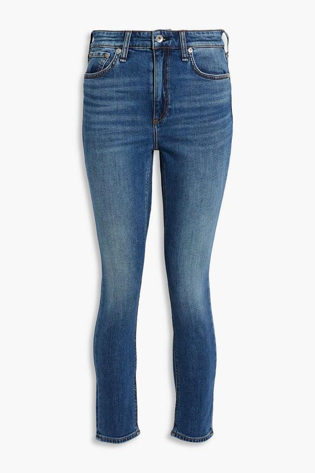 Nina Cropped High-rise Skinny Jeans In Mid Denim Product Image