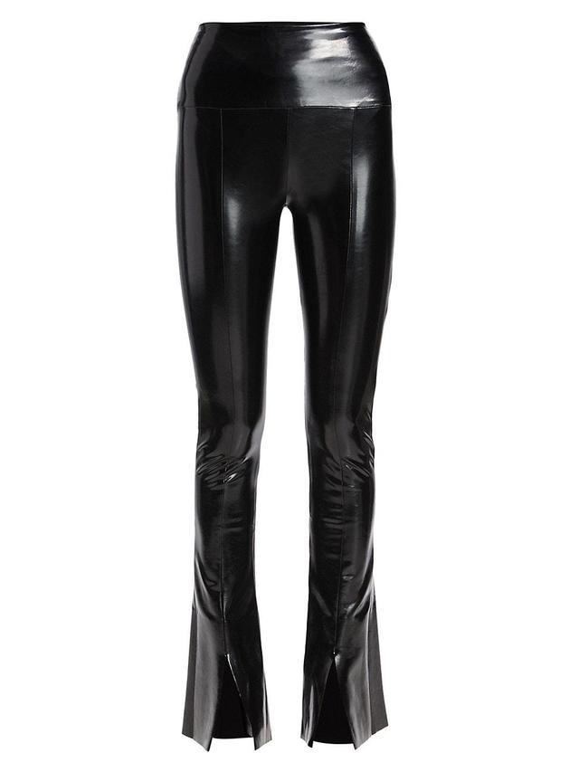 Womens Spat Faux Patent-Leather Leggings Product Image