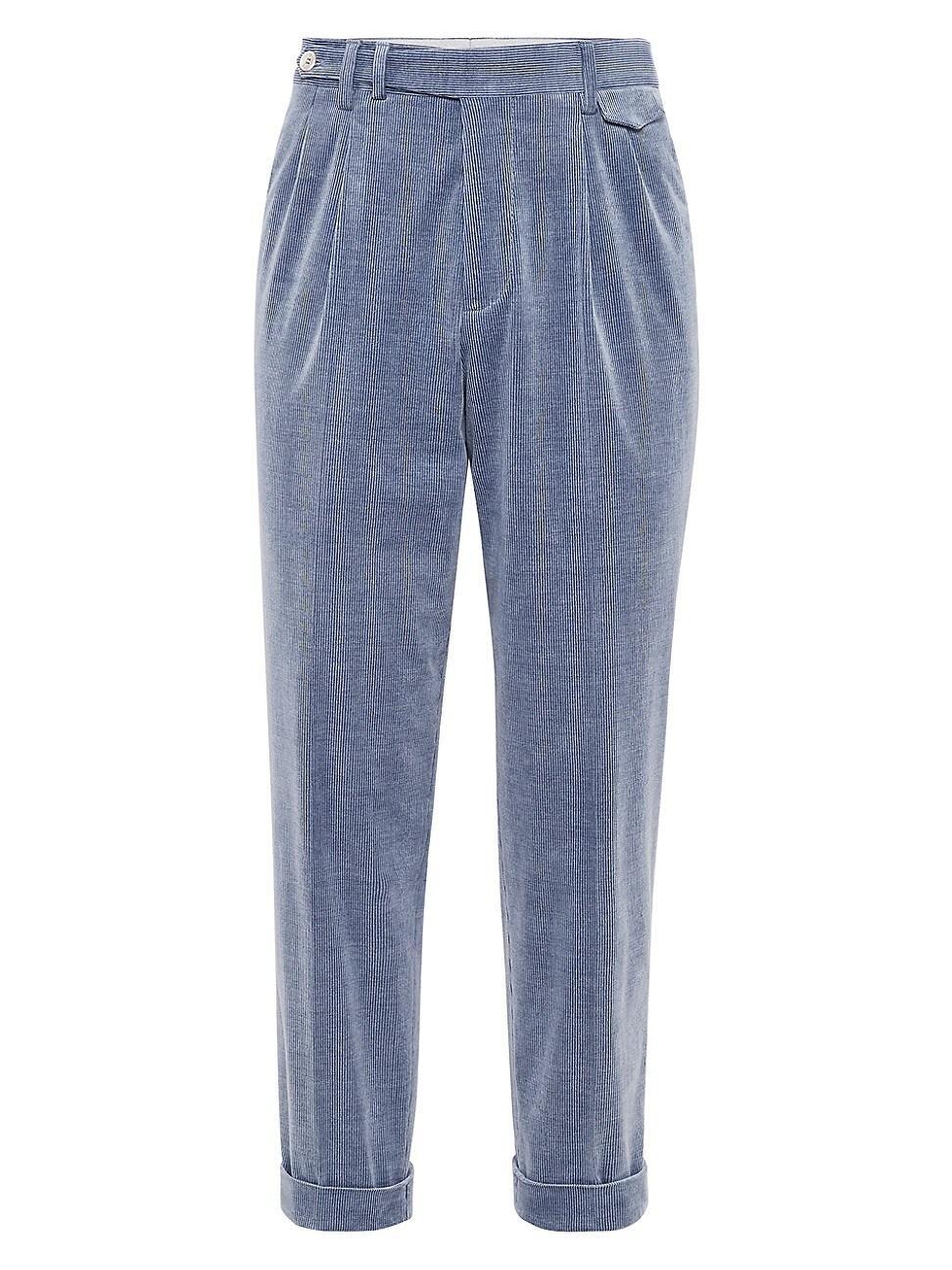 Mens Comfort Cotton and Cashmere Trousers Product Image