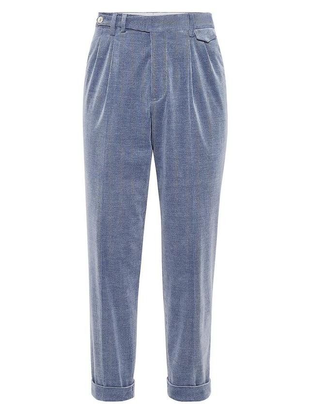 Mens Comfort Cotton and Cashmere Trousers Product Image