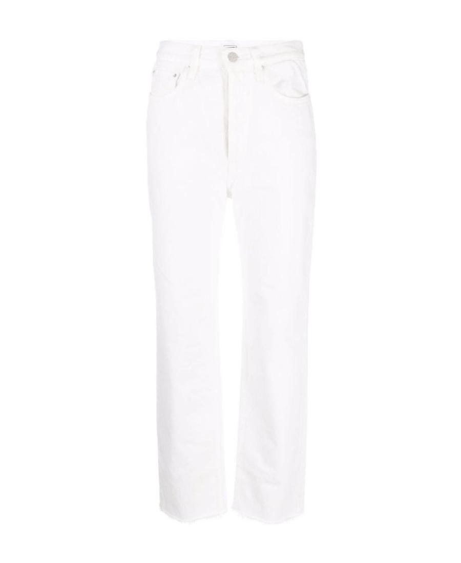 TOTÊME Cropped Straight-leg Jeans In Beige Product Image