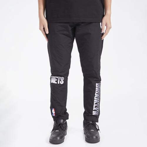 Pro Standard Mens Pro Standard Nets OS Letters Woven Pants - Mens Black/Black Product Image