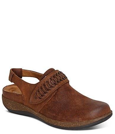 Aetrex Leni Suede Slingback Clogs Product Image