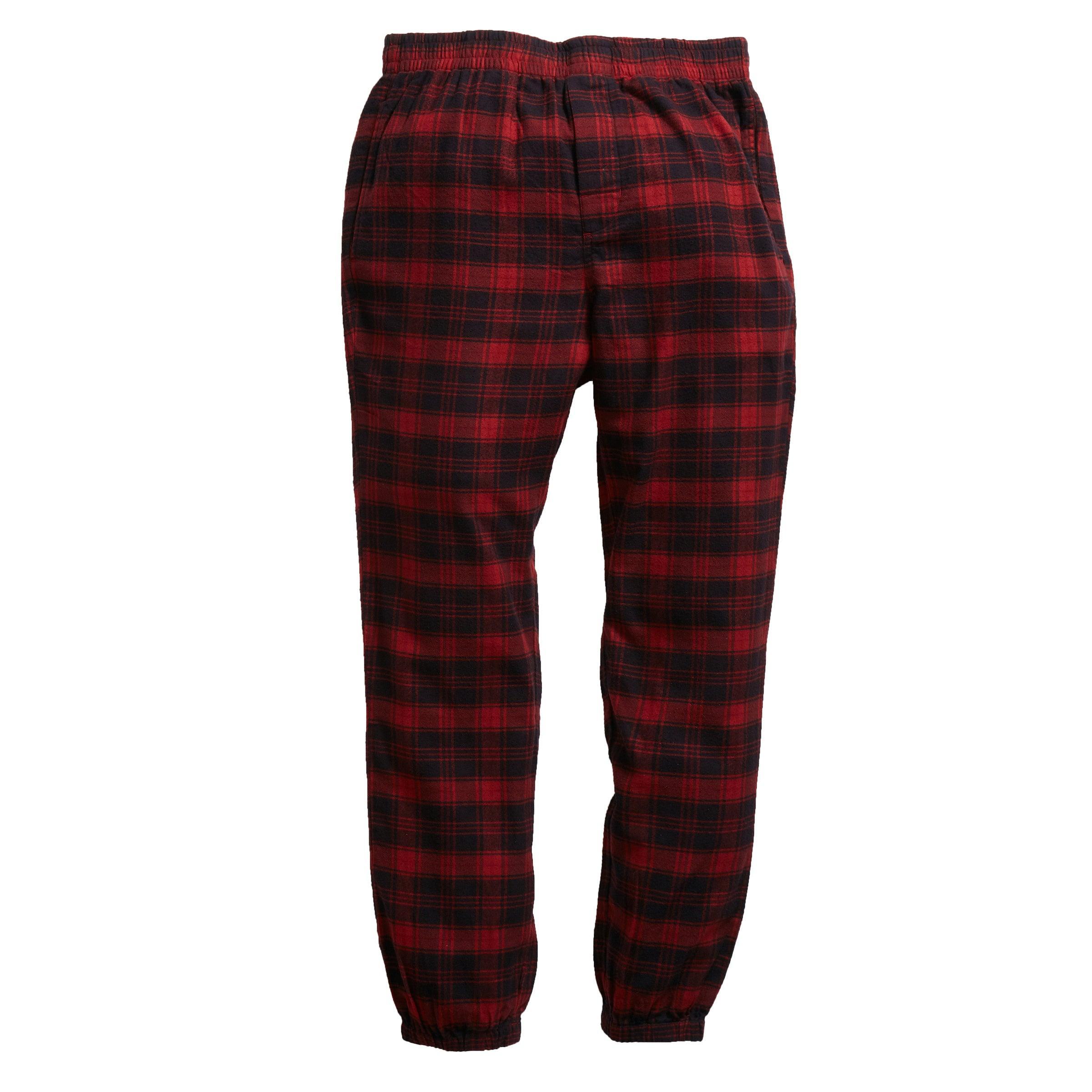 Peterman's Flannel PJ Drawcord Pant - Burnt Russet Black (Final Sale) Product Image