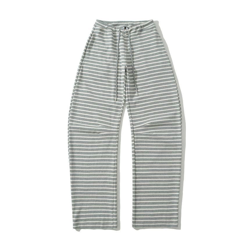 High Rise Striped Wide Leg Pants Product Image