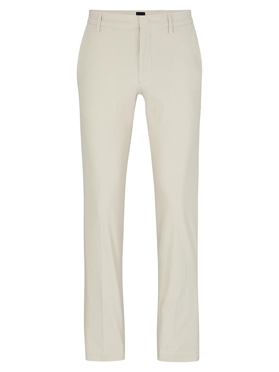 Mens Slim-Fit Trousers In A Cotton Blend With Stretch Product Image