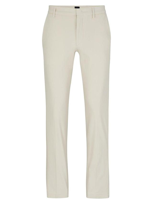 Mens Slim-Fit Trousers in a Cotton Blend with Stretch Product Image