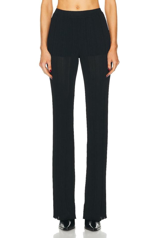 Stella McCartney Lightweight Plisse Knit Trousers Black. (also in M). Product Image