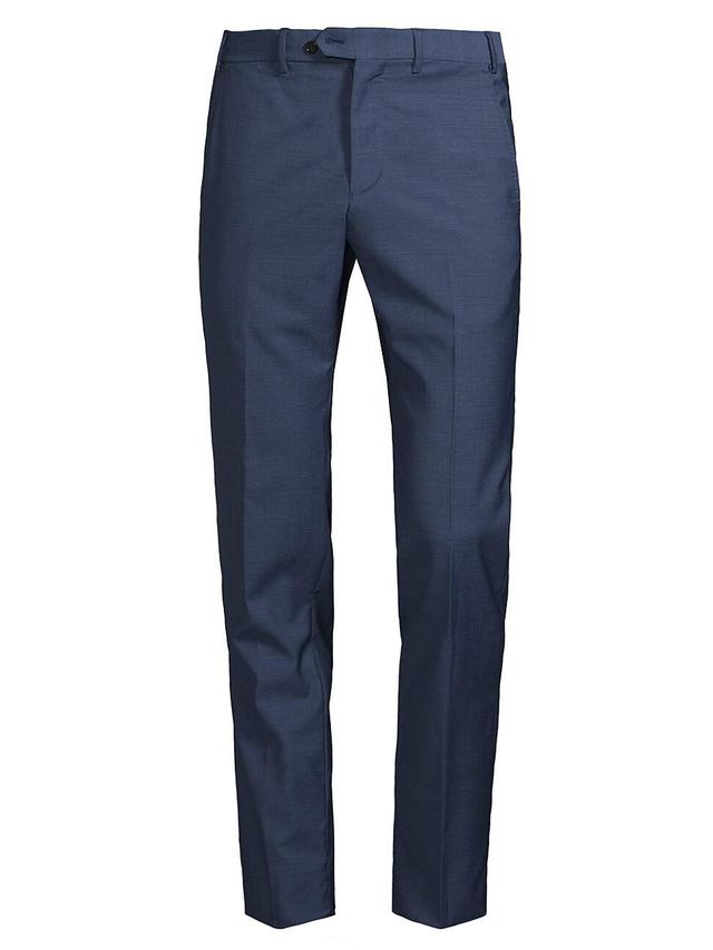 Mens Textured Solid Trousers Product Image