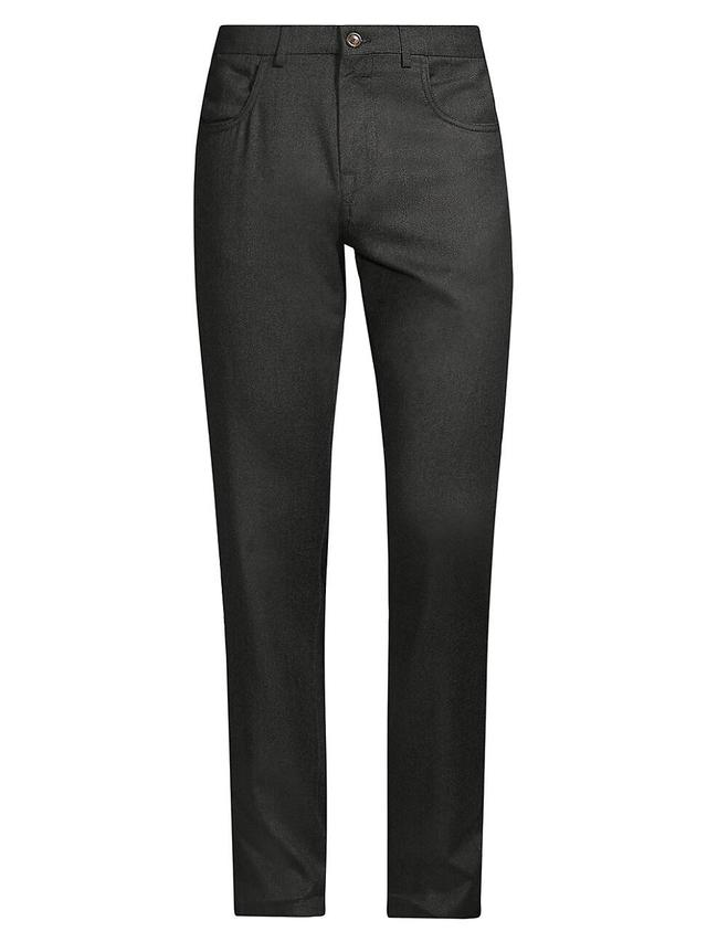 Mens Flannel Wool Trousers Product Image