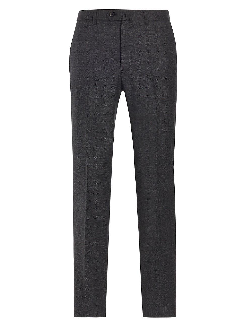 Mens Wool Slim Trousers Product Image