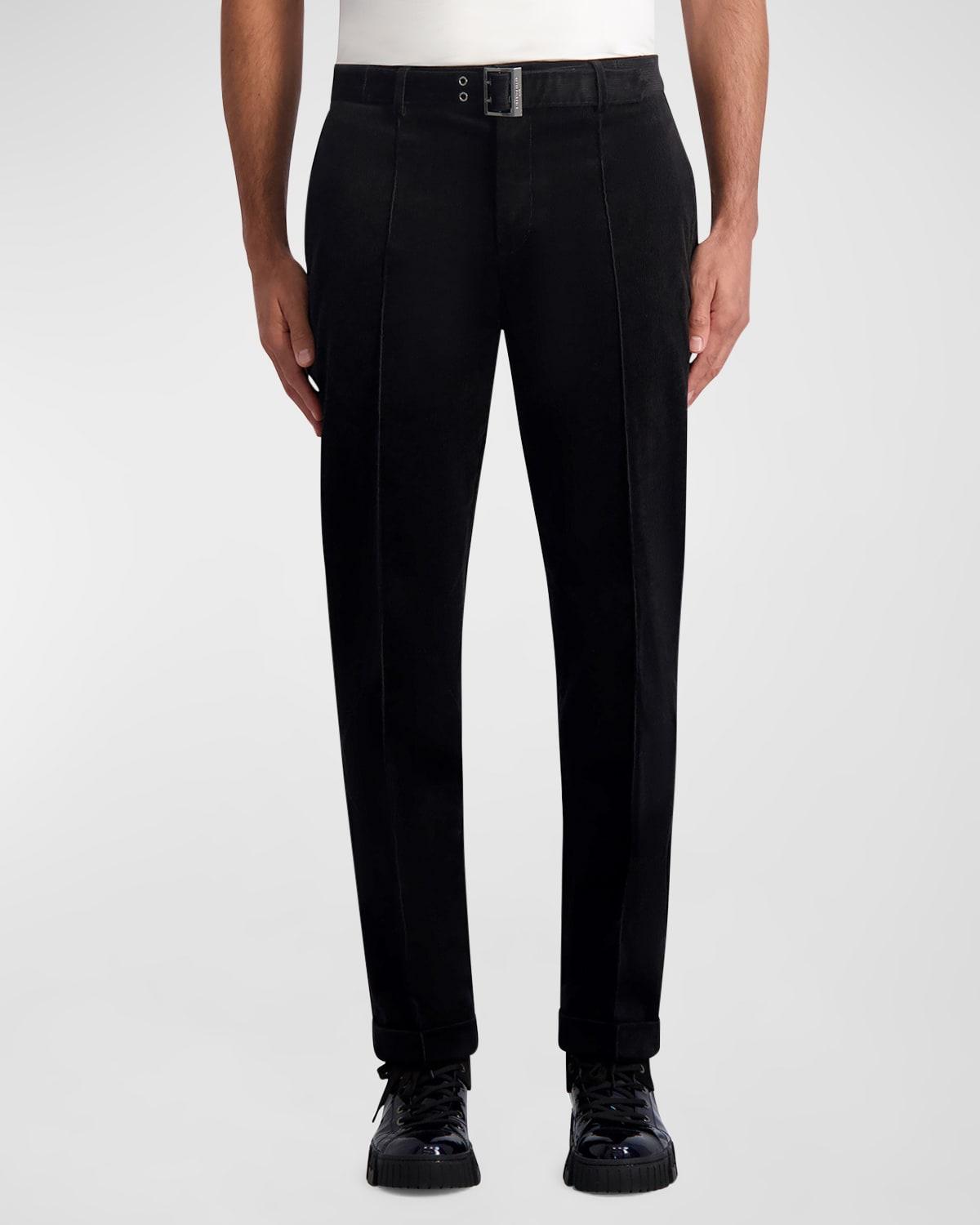 Karl Lagerfeld Paris Flat Front Straight Leg Stretch Corduroy Pants Product Image