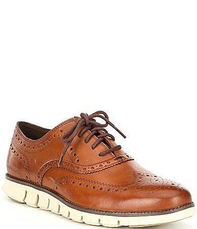 Cole Haan Mens ZERGRAND Leather Wingtip Brogue Oxfords Product Image