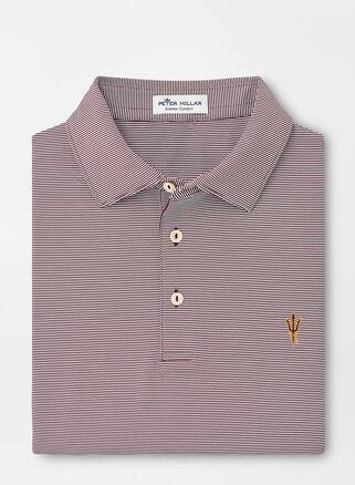 Peter Millar Mens Texas A&M Jubilee Stripe Performance Polo | Color: Maroon | Size: M Product Image