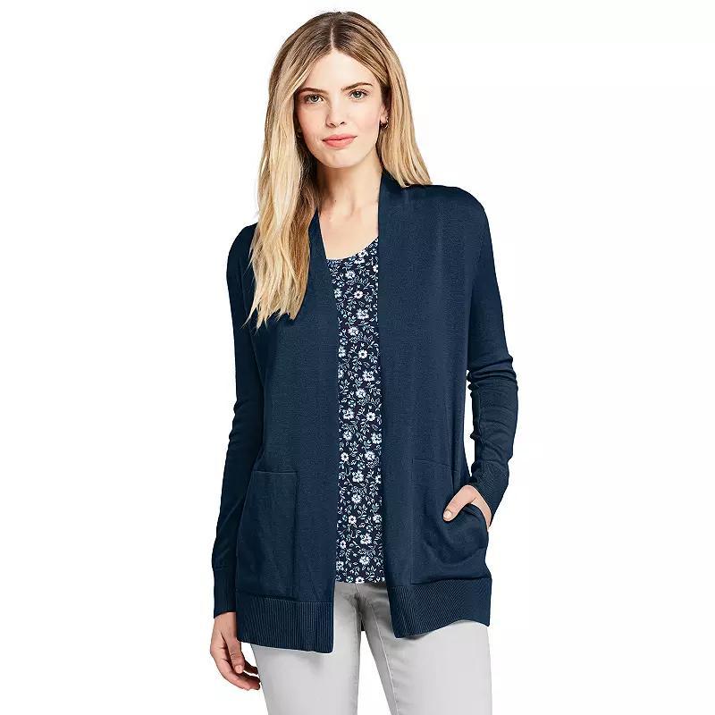 Women's Cotton Long Sleeve Open Cardigan Sweater M Product Image