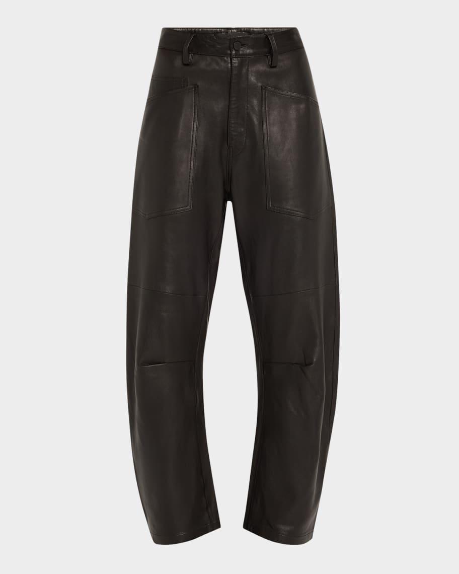 Shon Barrel Leather Pants Product Image