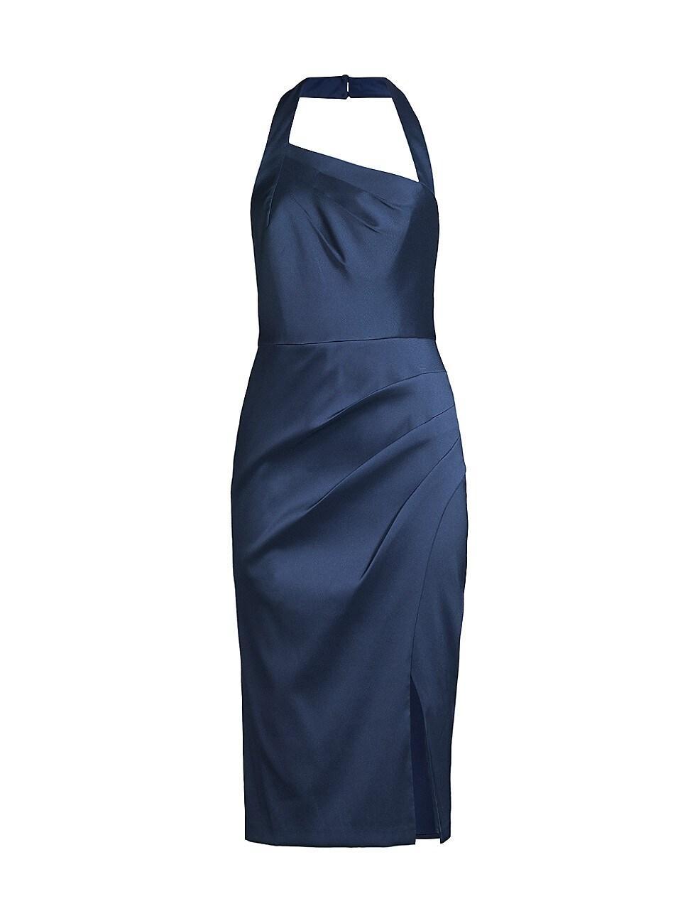 Womens Satin Halterneck Dress Product Image