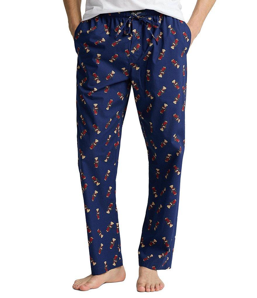 Polo Ralph Lauren Allover Iconic Polo Bear Print Broadcloth Pajama Pants Product Image