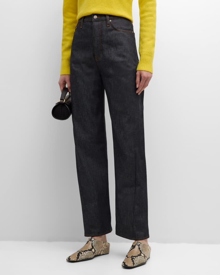 Long Twisted Seam Denim Pants product image