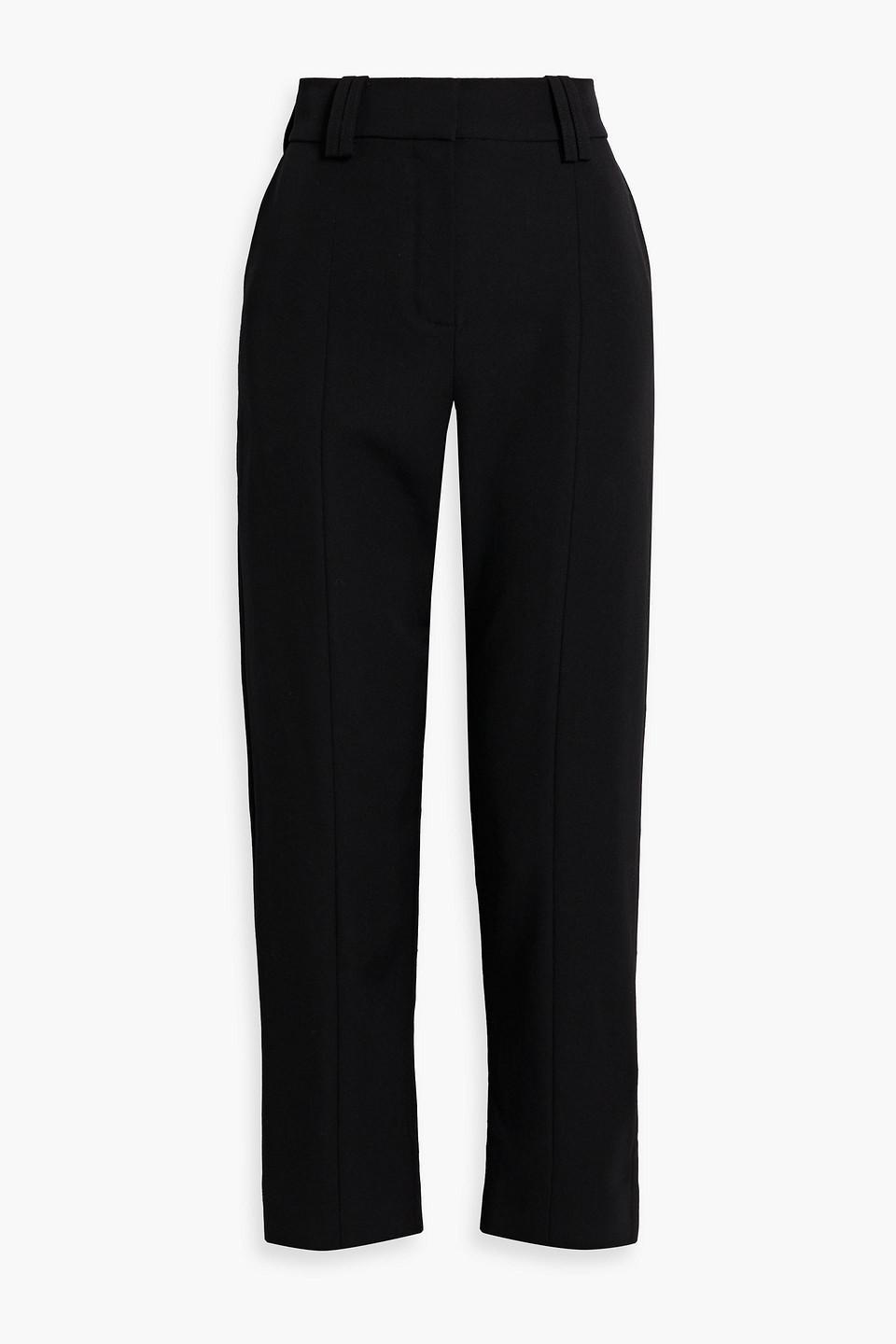 Wool-crepe Straight-leg Pants In Black Product Image