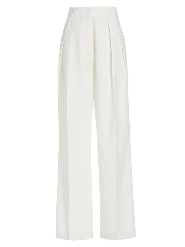 Womens Wide-Leg Tailored Trousers Product Image