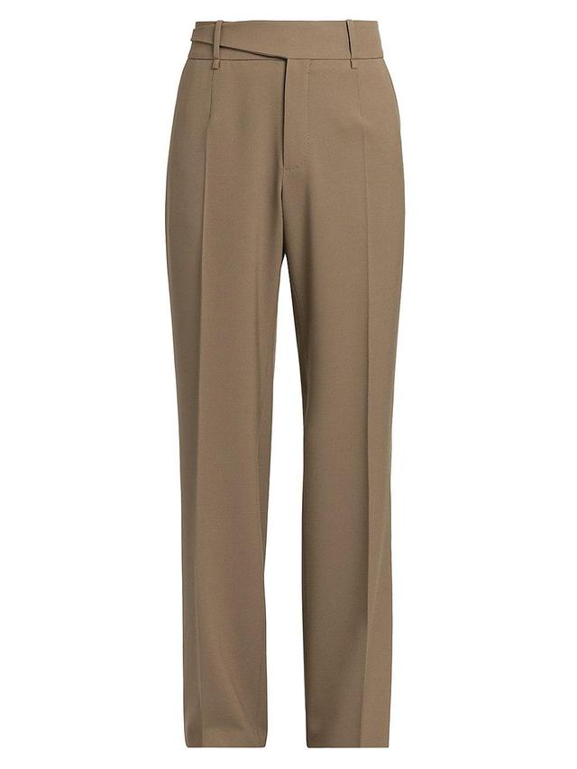 Mens Belted Wool-Blend Pants Product Image