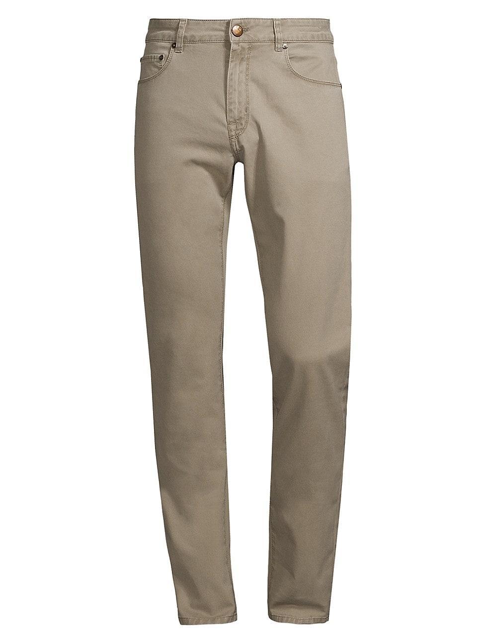 Mens Slim-Fit Cotton-Blend Pants Product Image