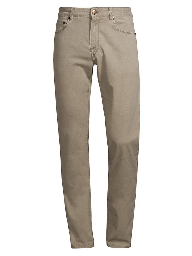 Mens Slim-Fit Cotton-Blend Pants Product Image